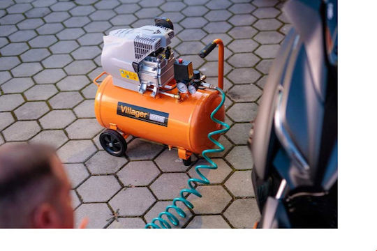 Villager Μονοφασικό Κομπρεσέρ Αέρος με Ισχύ 2hp και Αεροφυλάκιο 50lt