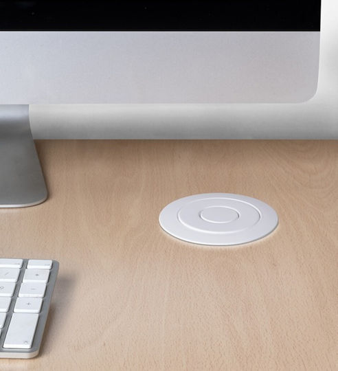 Emuca Τριπλή Πρίζα Ρεύματος με 1 Θύρα USB με Καπάκι Λευκή