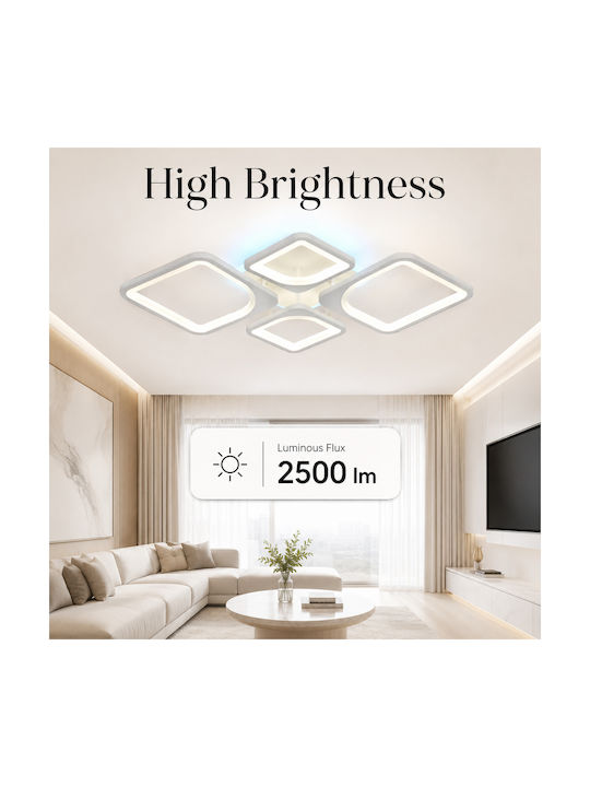 Lightplanet Plafonieră de Tavan 50buc Bej cu LED Integrat și Telecomandă