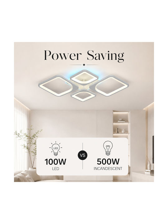 Lightplanet Plafonieră de Tavan 50buc Bej cu LED Integrat și Telecomandă