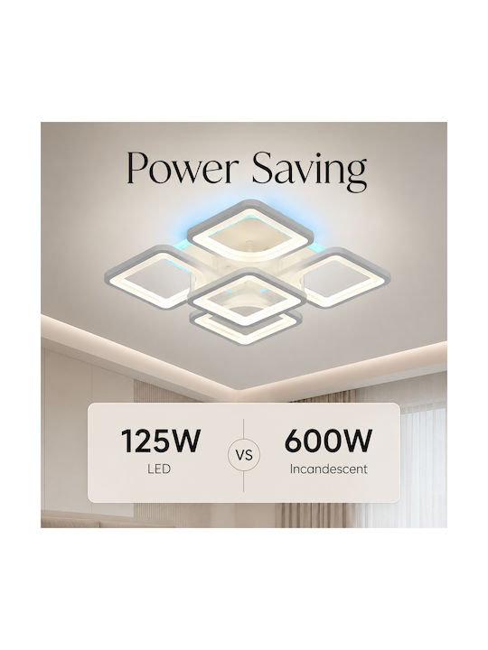 Lightplanet Plafonieră de Tavan 40cm Bej cu LED Integrat și Telecomandă
