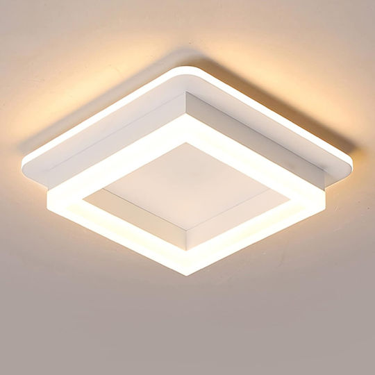 Lightplanet Πλαφονιέρα Οροφής Λευκή με Ενσωματωμένο LED