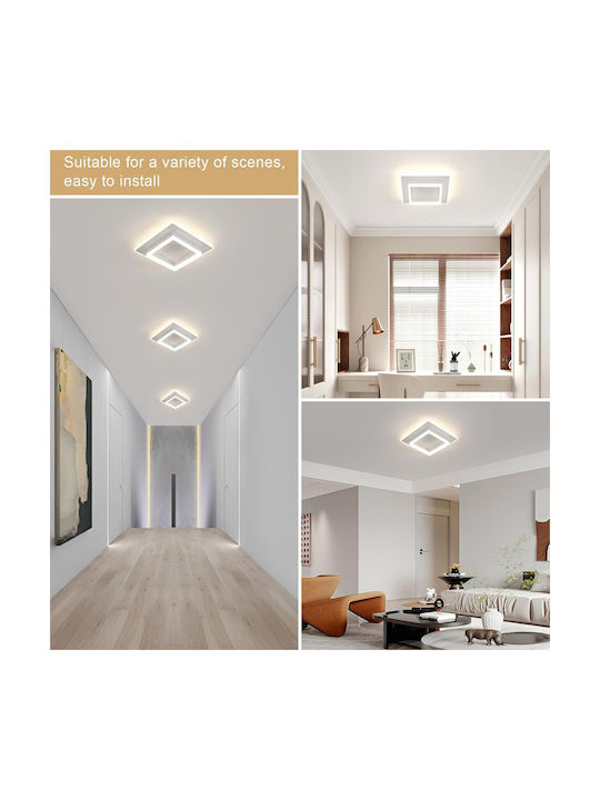 Lightplanet Таванно осветление Бяла с Вграден LED