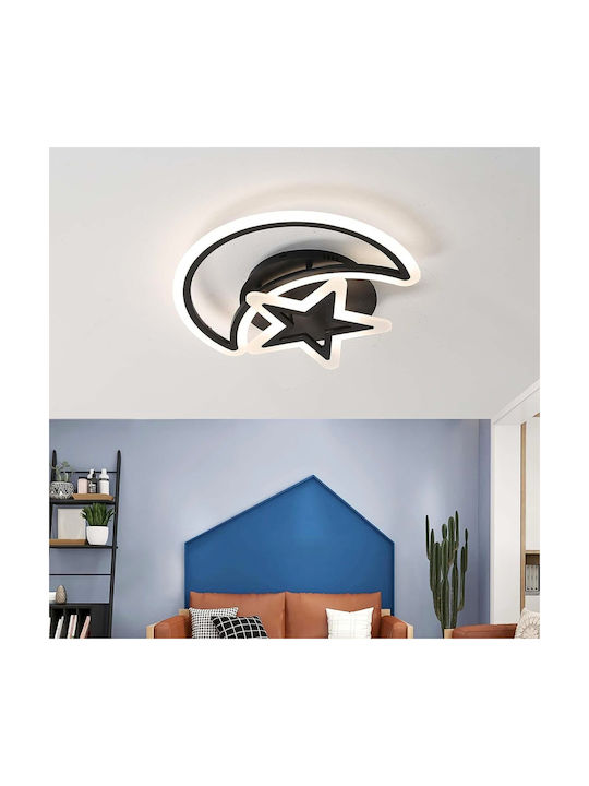 Lightplanet Inteligent Plafonieră de Tavan Neagră cu LED Integrat
