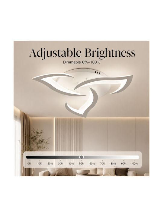 Lightplanet Plafonieră de Tavan 58buc Bej cu LED Integrat și Telecomandă
