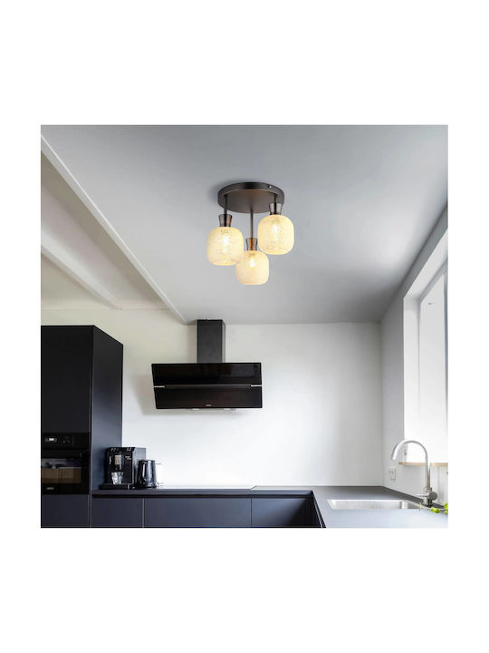 Globo Lighting Deckenleuchte Transparent mit Lampenbirnensockel E14