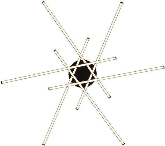 Globo Lighting Πλαφονιέρα Οροφής Μαύρη με Ενσωματωμένο LED
