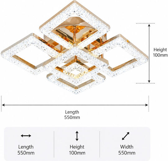 Lightplanet Πλαφονιέρα Οροφής με Ενσωματωμένο LED και Τηλεχειριστήριο
