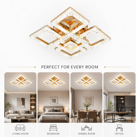 Lightplanet Πλαφονιέρα Οροφής με Ενσωματωμένο LED και Τηλεχειριστήριο