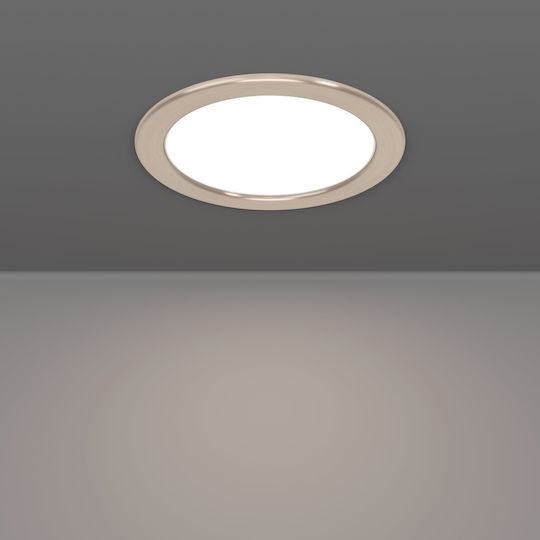 Eglo Fueva Mount Ceiling Light Bathroom 16.8cm Silver with Integrated LED
