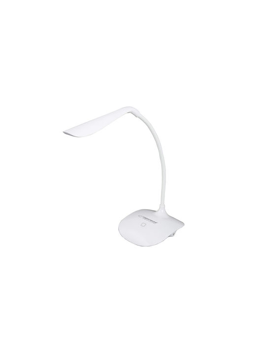 Esperanza Acrux LED Office Lamp with Flexible Arm in White Color