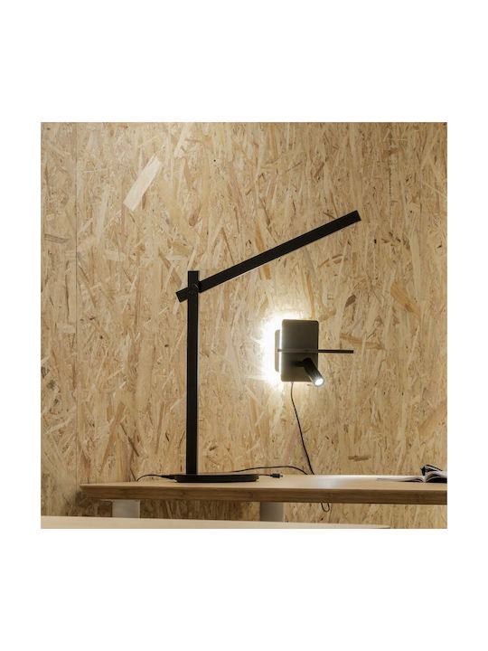 Ideal Lux Pivot LED Office Lamp in Black Color