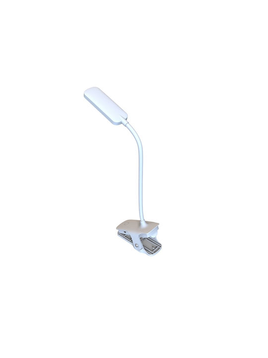 Wozinsky LED Office Lamp with Flexible Arm in White Color