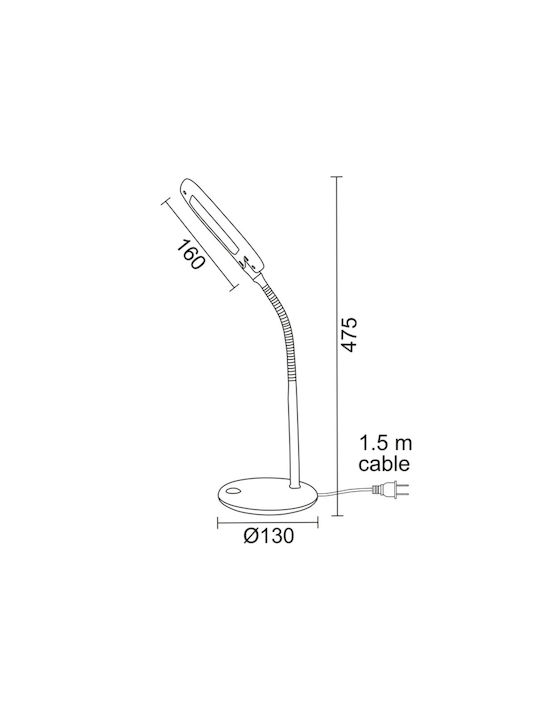 Aca Baz LED Office Lamp with Flexible Arm in Green Color