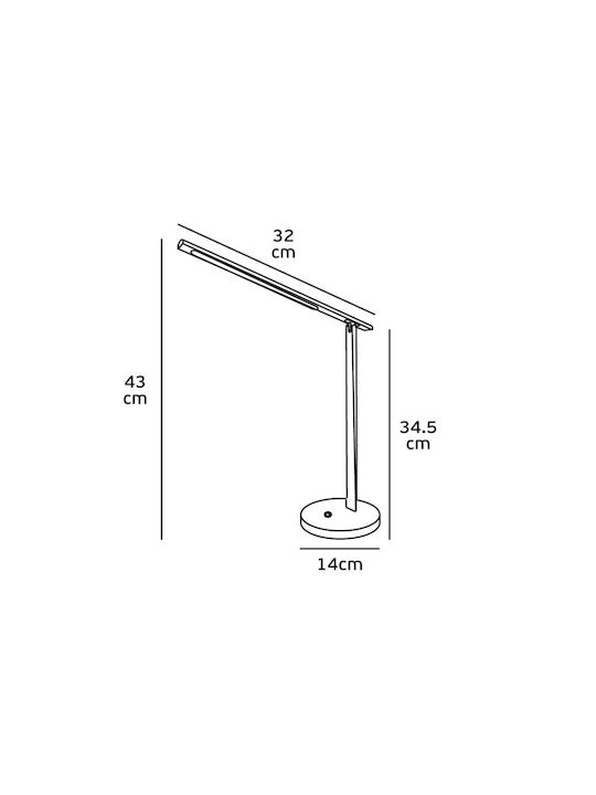 VK Lighting LED Office Lamp Foldable in Black Color