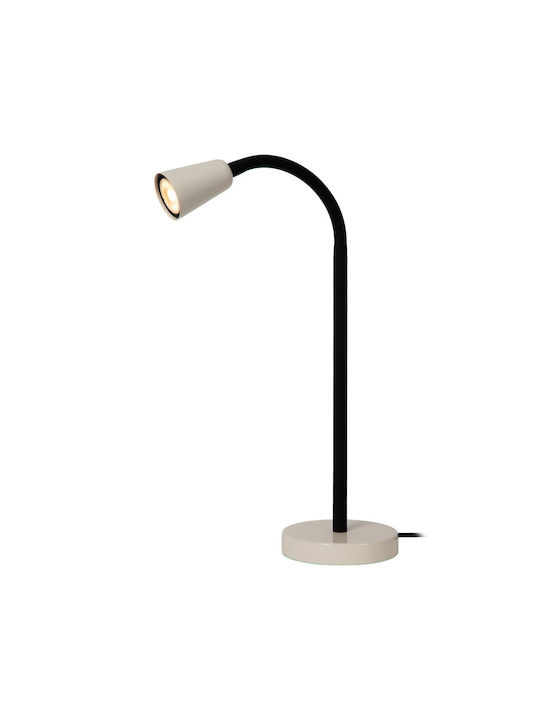 Lucide Lightning Jasper Office Lighting with Flexible Arm for GU10 Base in Beige Color