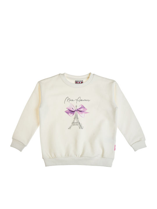 Kids Sweatpants Set With Top Ecru 3 Pieces