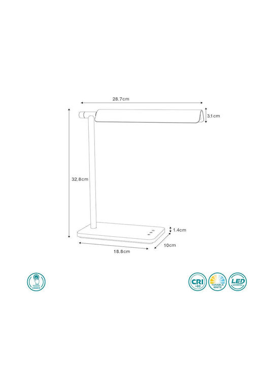 Lucide Lightning Levi LED Office Lamp in Black Color