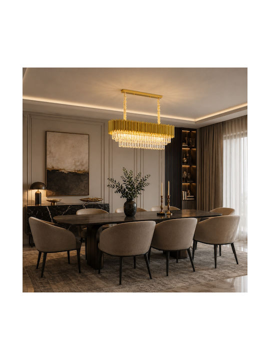 Artekko Chandelier Ø100cm with Transparent Crystals 023-3279