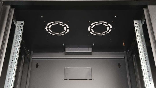 Equip Επιτοίχια Καμπίνα Rack 19U 60x45cm Μαύρο EPM-12-6045-B-CBAA