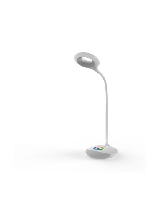 Avide ABLDLRGB-4W Rechargeable LED Office Lamp with Flexible Arm in White Color