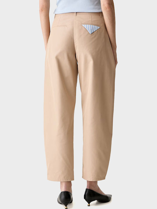 Women's Capri Chino Trousers Beige