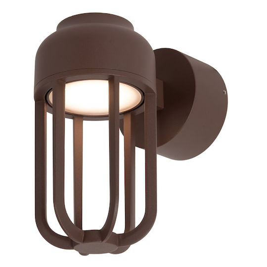 Lucide Lightning Wells Wandmontierte Außenleuchte LED IP54 8W mit Warmweiß Licht 10x10εκ.