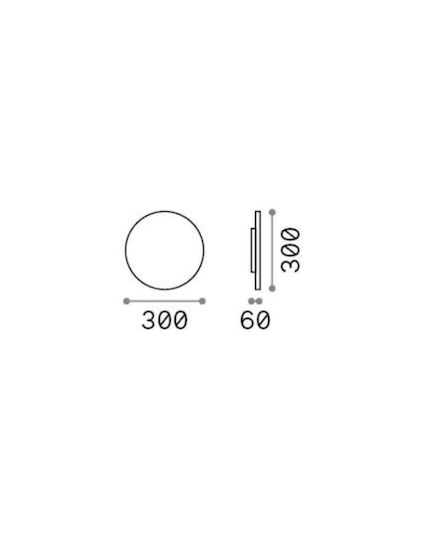 Ideal Lux Ap Wall-Mounted Outdoor Lantern LED IP54 16W with Warm White Light 30x30x6εκ.