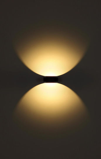Globo Lighting Wall-Mounted Outdoor Ceiling Light LED IP54 7W with Warm White Light Double Beam 16x5.5εκ.