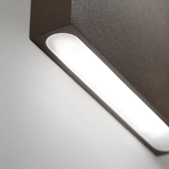 Ideal Lux Wall-Mounted Outdoor Lighting Ceiling Lamp LED IP65 with Warm White Light 8x8x8cm