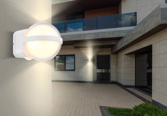 Globo Lighting Wall-Mounted Outdoor Ceiling Light LED IP54 12W with Warm White Light 10.5x11εκ.