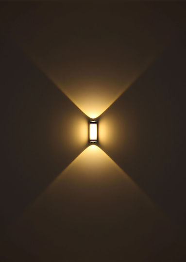 Globo Lighting Wall-Mounted Outdoor Ceiling Light LED IP54 12W with Warm White Light 7.5x18.7εκ.