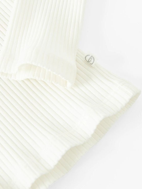 Kids Long-Sleeved White Turtleneck
