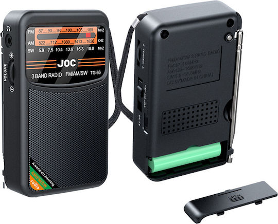 Joc TG-66 Портативно Акумулаторно Радио с USB Черно