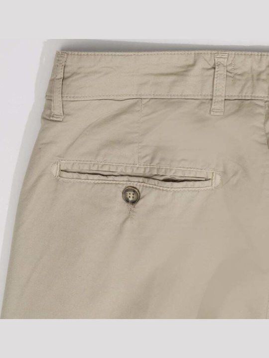 Men's Cargo Slim Fit Trousers Beige