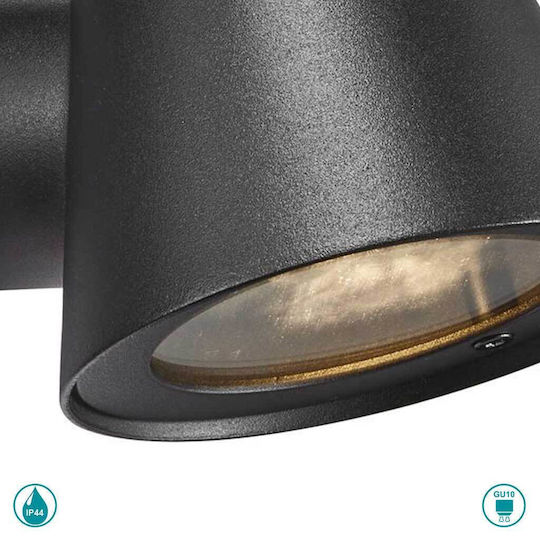 Nordlux Aleria Spot de exterior montat pe perete GU10 IP44 14.7x10.7x11.3εκ.
