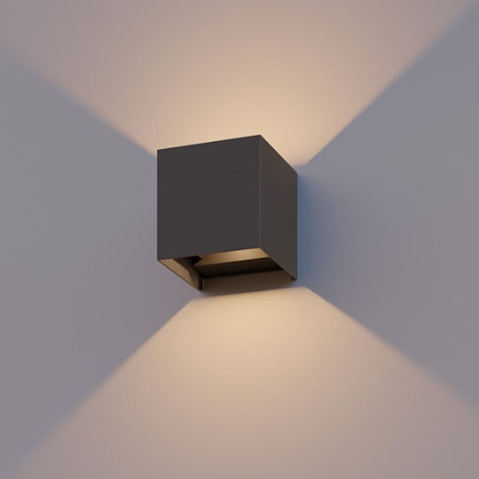 Lampa Стенно Външно Осветително Тяло LED IP54 7W с Топло бяло Светлина Двоен лъч