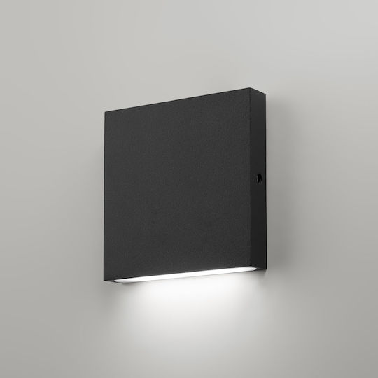 Ideal Lux Post Wall-Mounted Outdoor Light LED with Warm White Light 8x8εκ.