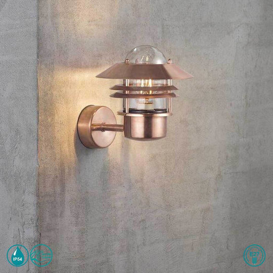 Nordlux Blokhus Lumină de exterior cu abajur montată pe perete E27 IP54 25x23εκ.