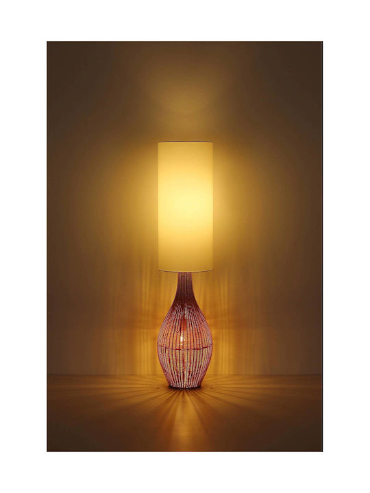 Globo Lighting Floor Lamp H125cm with Lamp Bulb Base for E27 Brown