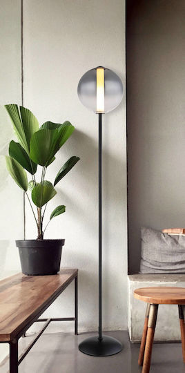 Globo Lighting LED Floor Lamp H152cm with Warm White Light 1961lm Black