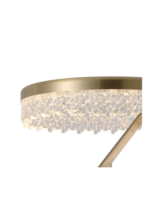 Eurolamp Arte Illumina Glory LED Подова лампа В160xШ40см с Топла бяла светлина 2100lm Златисто