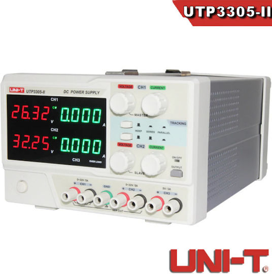 Uni-T UTP3305-II Laboratory Power Supply with 3 Channels 2x 0~32V/0~5A, 1x 5V/3A