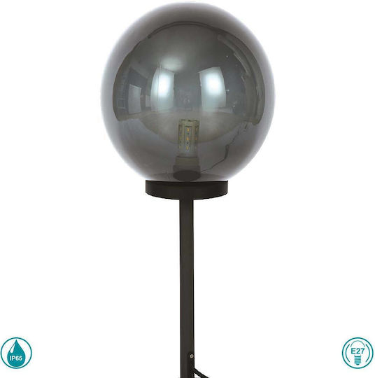 Viokef Smoke Smoke Floor Lamp H60xW30cm. with Socket for Bulb E27 Gray