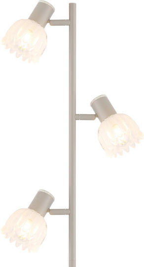 Globo Lighting Φωτιστικό Δαπέδου Υ154xΜ28εκ. με Ντουί για Λαμπτήρα E14 Μπεζ