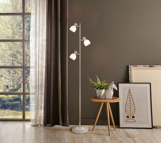 Globo Lighting Φωτιστικό Δαπέδου Υ154xΜ28εκ. με Ντουί για Λαμπτήρα E14 Μπεζ
