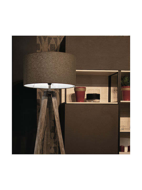 Fan Europe Vintage Floor Lamp H156xW45cm. with Socket for Bulb E27 Gray