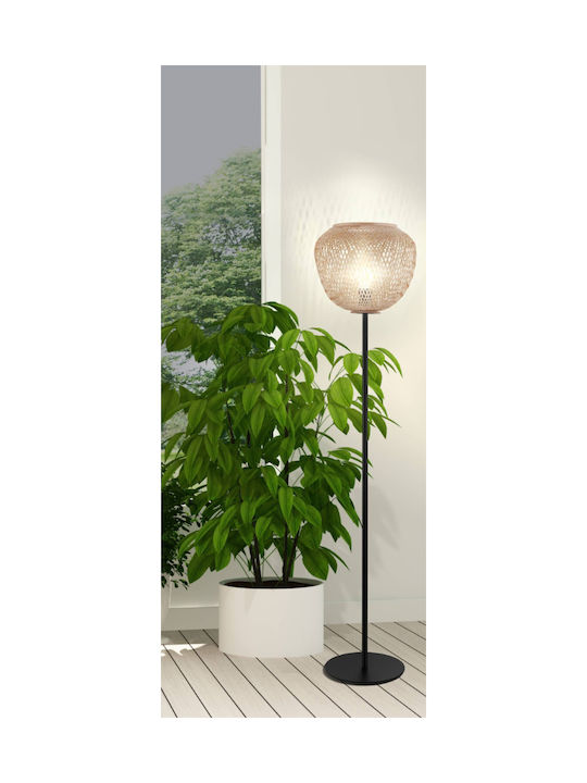 Eglo Dembleby Vintage Stehleuchte H150cm. mit Fassung für Lampe E27 Schwarz