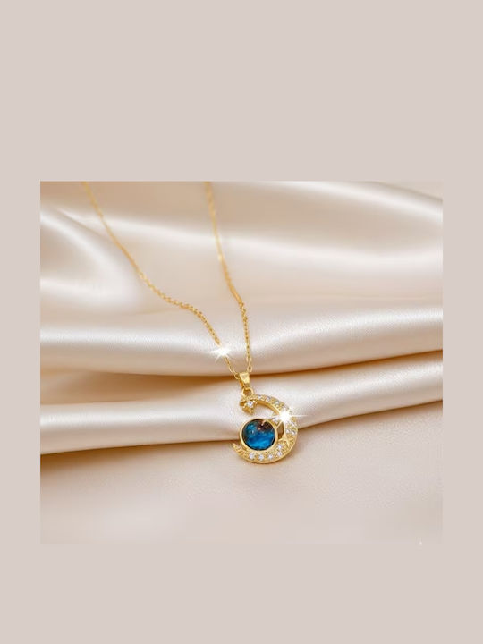 Alpine Pro Necklace Moon With Zircon Alpine Pro Necklace Moon With Zircon