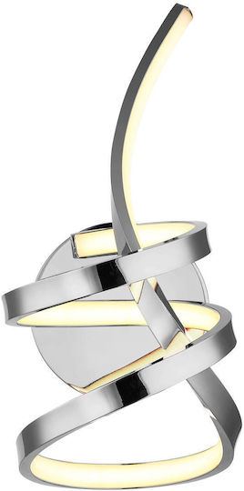Globo Lighting Wandleuchte mit Integrierter LED und Warmes Weiß Licht Silber 20x35cm